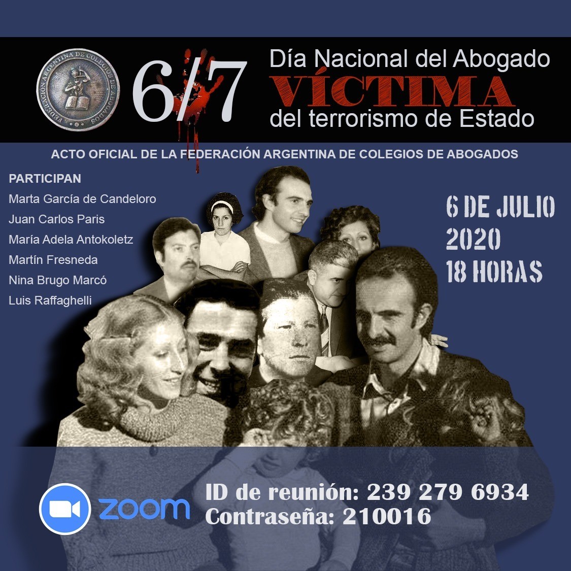 CAN 6 De Julio Dia Nacional Del Abogado Victima Del Terrorismo De